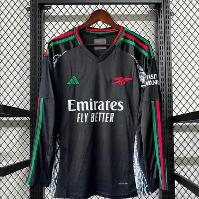 Arsenal Soccer Jersey Away Custom Long Sleeve Shirt 2024/25