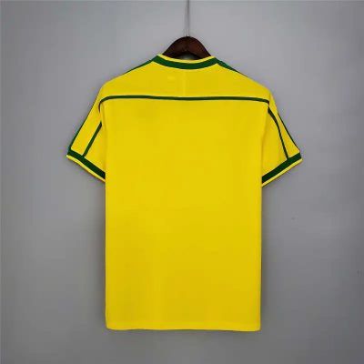 Alternative view of Brazil Retro Jersey Custom Home Soccer Jersey 1998