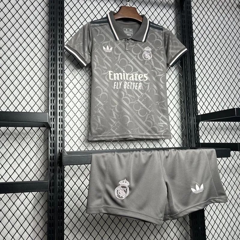 Real Madrid Soccer Jersey Third Away Kids Kit Jersey+Shorts 2024/25 - Image 4