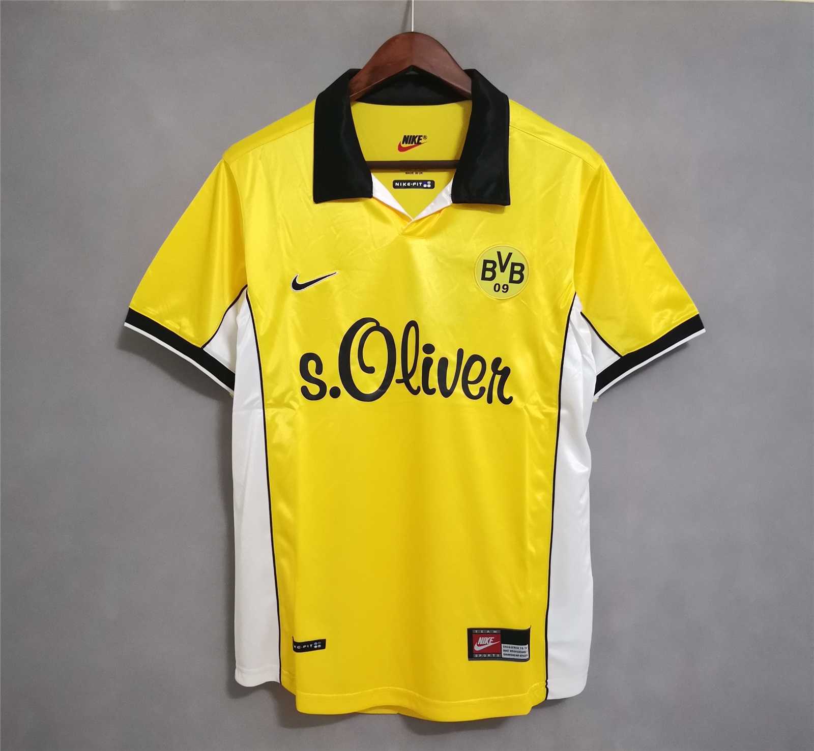 Borussia Dortmund Retro Jersey Home Soccer Shirt 1998-99