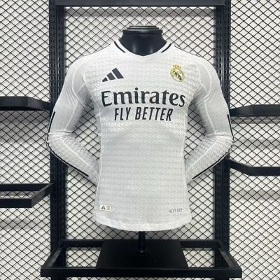 Real Madrid Soccer Jersey Home Long Sleeve Shirt 2024/25