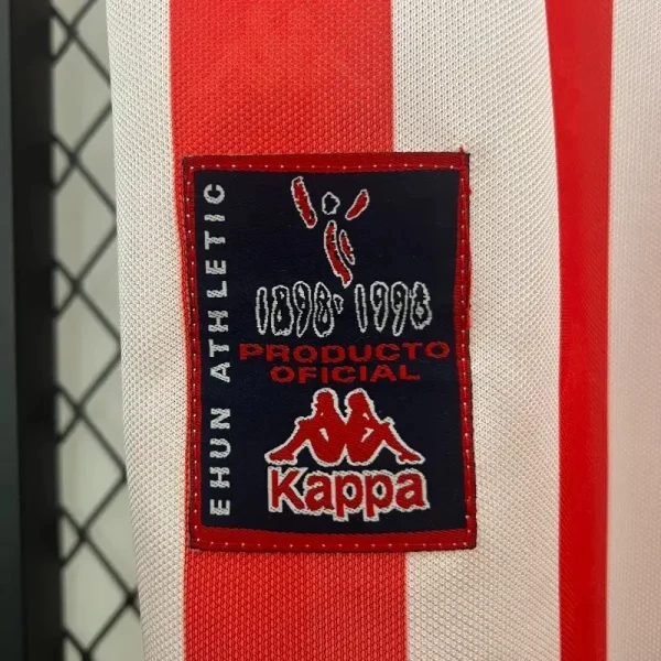 Athletic Club de Bilbao Retro Soccer Jersey Home Custom Shirt 1997/98 - Image 6