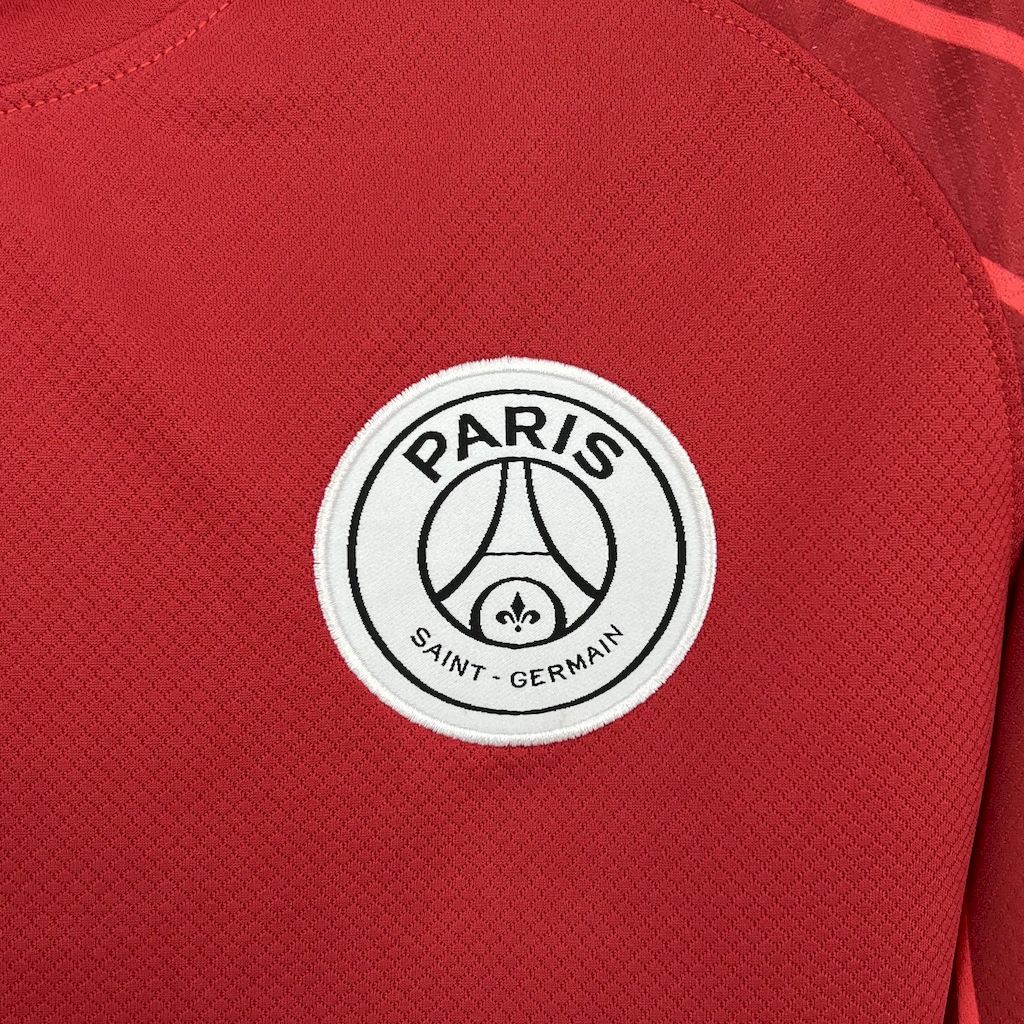 PSG Soccer Jersey Red Custom Long Sleeve Shirt 2025/26 - Image 4