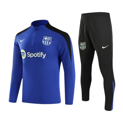 Barcelona Zipper Sweat Kit (Top+Pants) Blue 2024/25