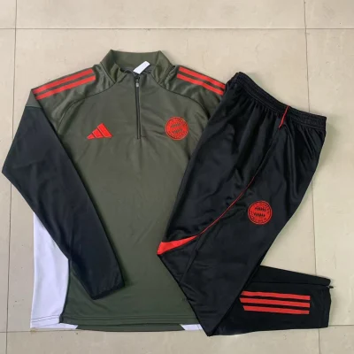 Alternative view of Kids Bayern Munich Training Kit (Sweatshirt+Pants) Deep Green 2025/26