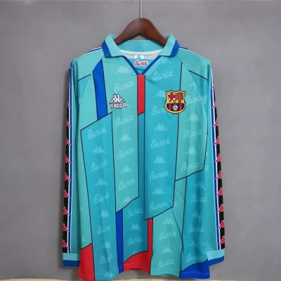 Barcelona Retro Jersey Away Long Sleeve Soccer Shirt 1996-97