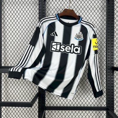 Newcastle United Football Jersey Home Custom Long Sleeve Shirt 2025/26