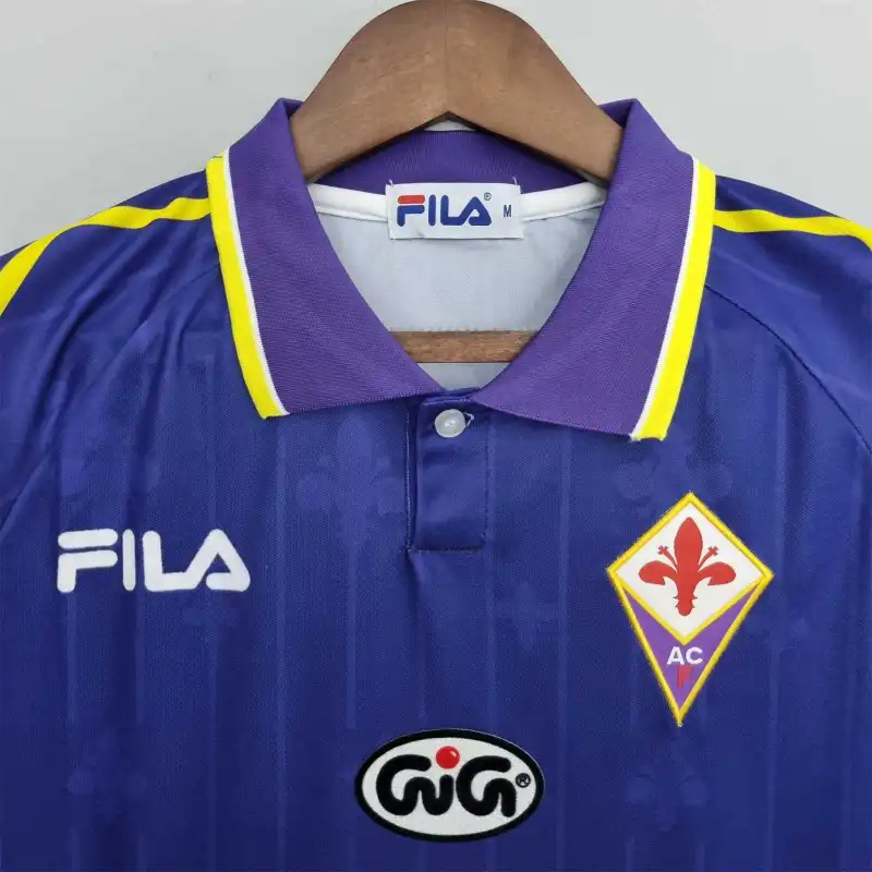 Fiorentina Retro Soccer Jersey Home Custom Shirt 1997/98 - Image 2