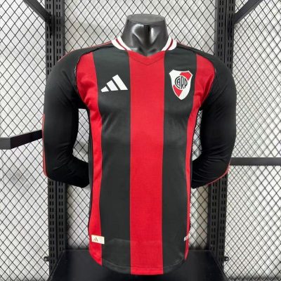 River Plate Soccer Jersey Away Long Sleeve Shirt 2025/26
