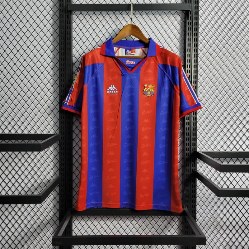 Barcelona Retro Jersey Home Soccer Shirt 1996-97