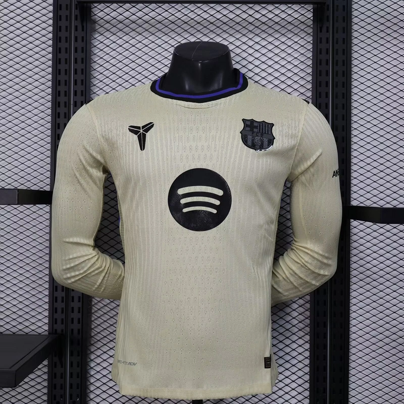 Soccer Jersey Barcelona Away Long Sleeve Shirt 2025/26