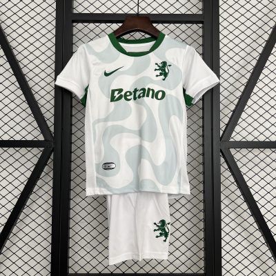Sporting CP Soccer Jersey Fourth Away Kids Kit Jersey+Shorts 2025/26
