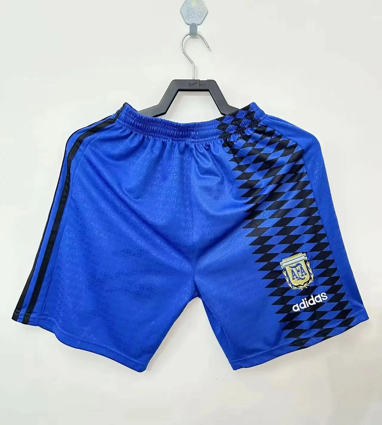 Argentina Retro Custom Away Football Shorts World Cup 1994