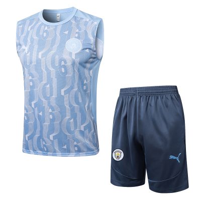Manchester City Sleeveless Training Jersey Kit Light Blue 2025/26