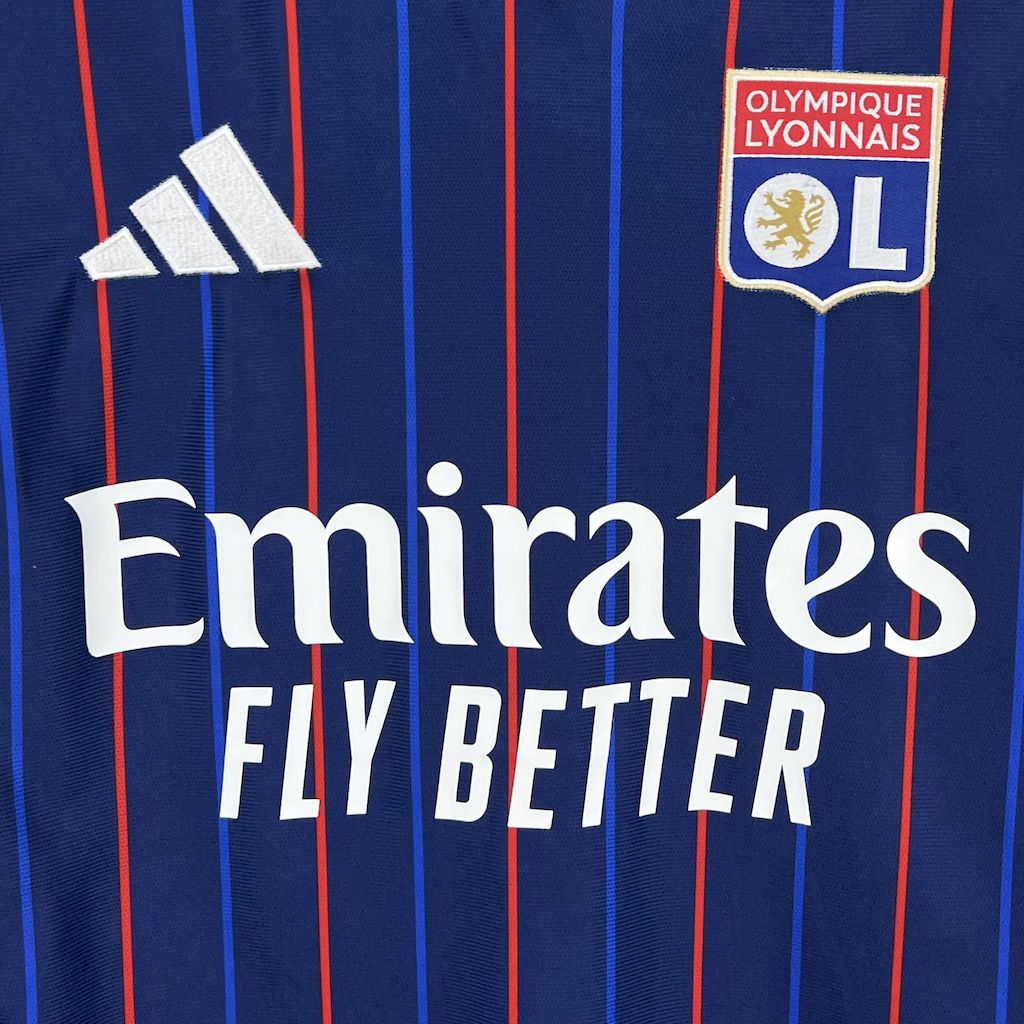Olympique Lyonnais Soccer Jersey Away Custom Shirt 2025-26 - Image 5