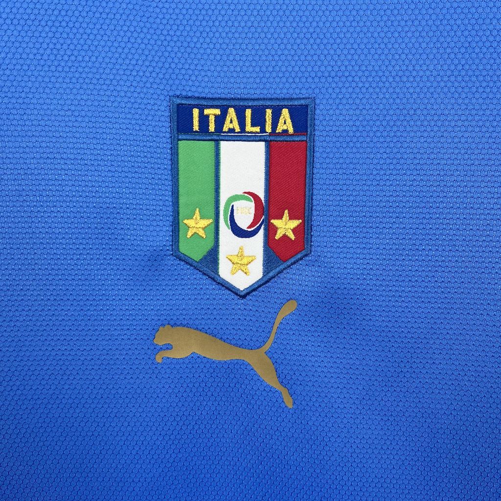 Italy Retro Soccer Jersey Home Custom Shirt 2006 - Image 4