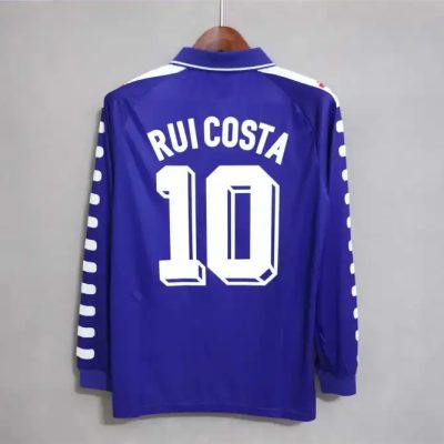 Alternative view of Fiorentina Retro Soccer Jersey Home Long Sleeve Custom Shirt 1998/99