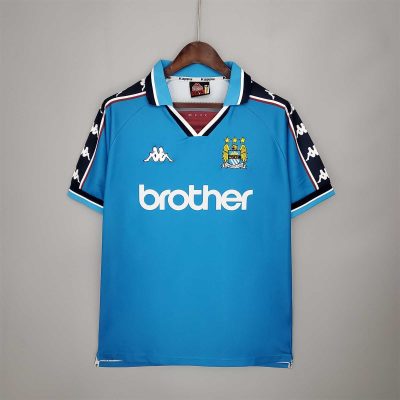 Manchester City Retro Home Football Jersey Shirt 1997/99
