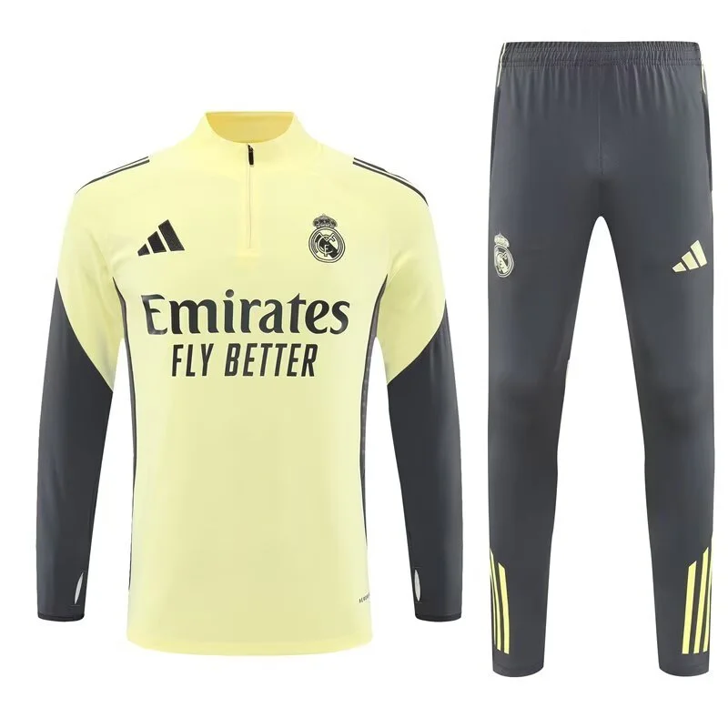 Real Madrid Training Kit (Sweatshirt+Pants) Yellow 2025/26