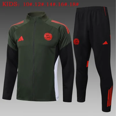 Kids Bayern Munich Training Kit (Jacket+Pants) Deep Green 2025/26