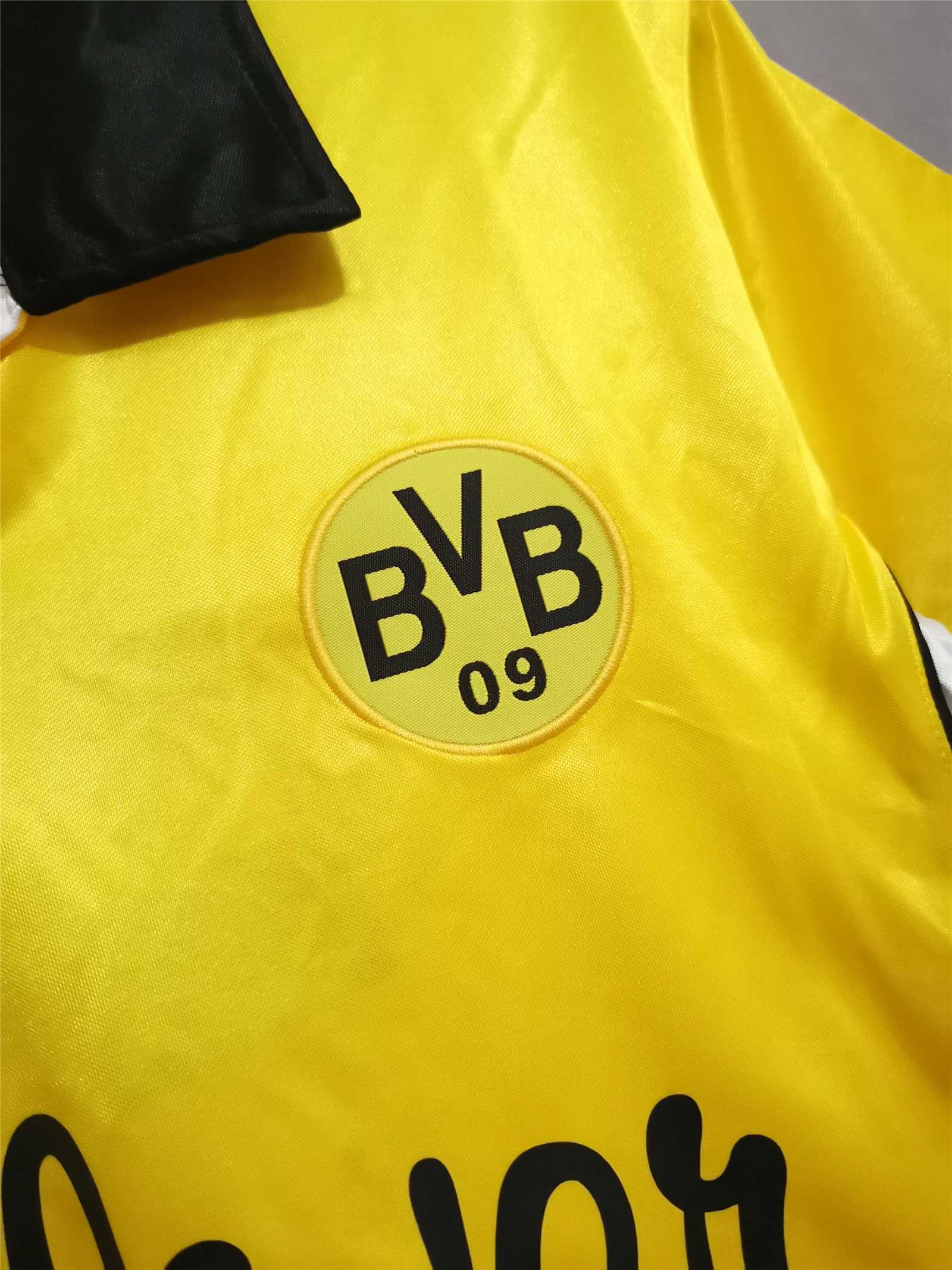 Borussia Dortmund Retro Jersey Home Soccer Shirt 1998-99 - Image 4