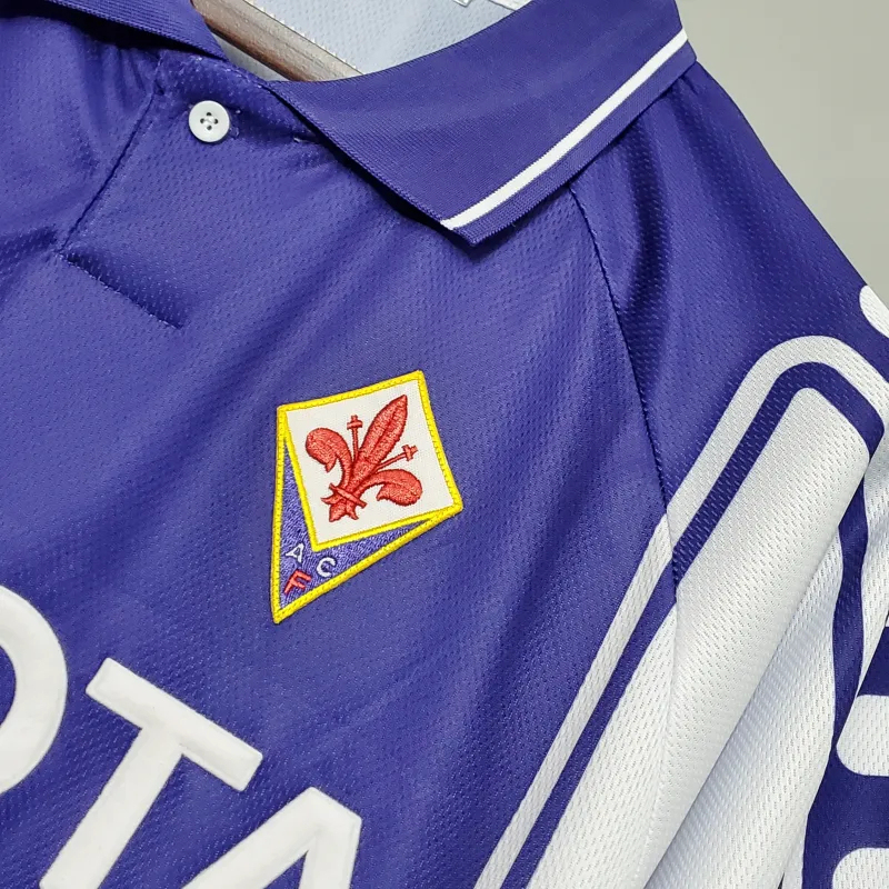 Fiorentina Retro Soccer Jersey Home Custom Shirt 1999/00 - Image 3