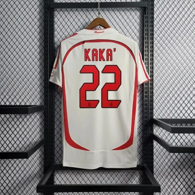 Kaká #22 AC Milan Retro Soccer Jersey Away UCL Final Custom Shirt 2006/07