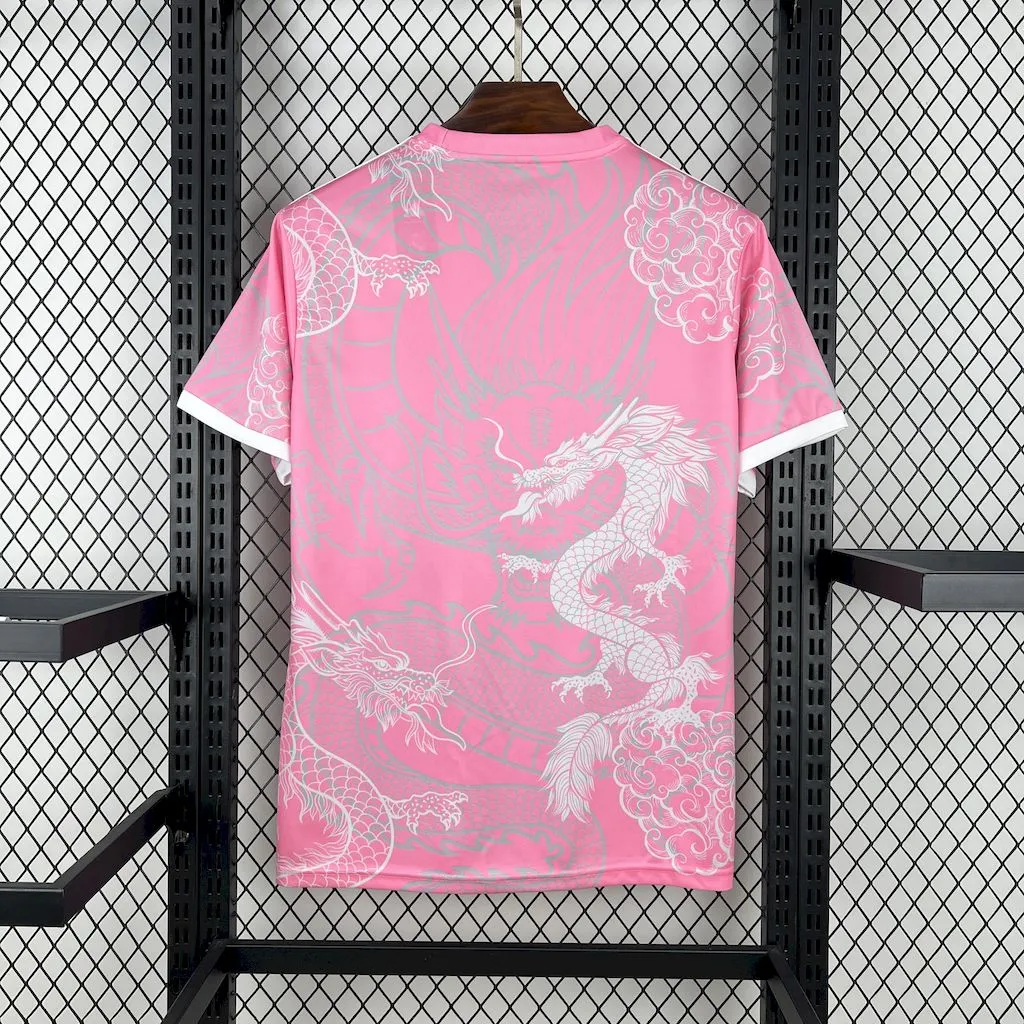 Real Madrid Soccer Jersey Dragon Pink Special Edition Custom Shirt 2025/26 - Image 2