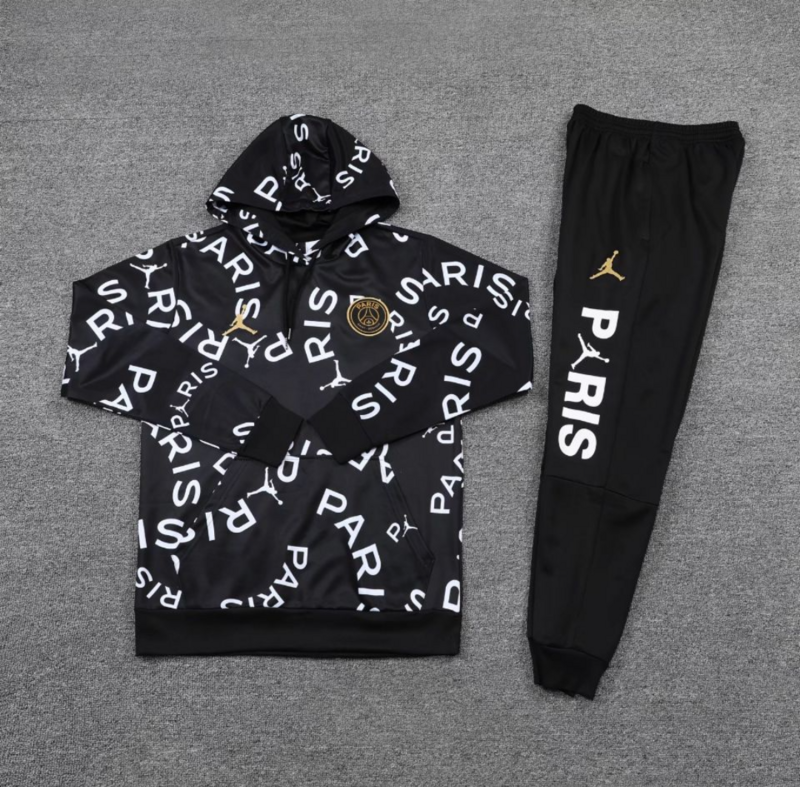 PSG Technical Hoodie Training Kit (Sweatshirt+Pants) Black 2025/26 - Image 3