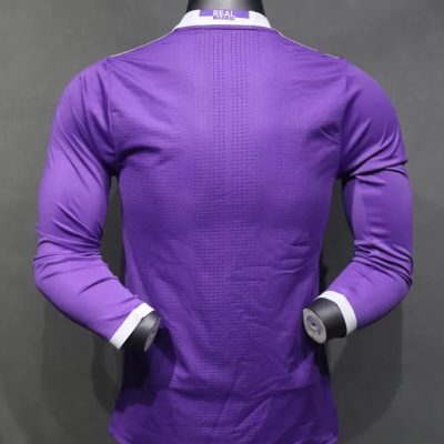 Alternative view of Real Madrid Retro Jersey Away Long Sleeve Soccer Shirt 2016/17