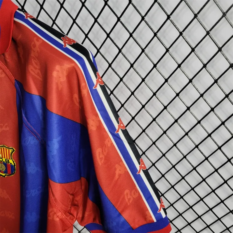 Barcelona Retro Jersey Home Soccer Shirt 1996-97 - Image 5