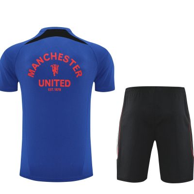 Alternative view of Manchester United Training Jersey Kit Blue 2025/26