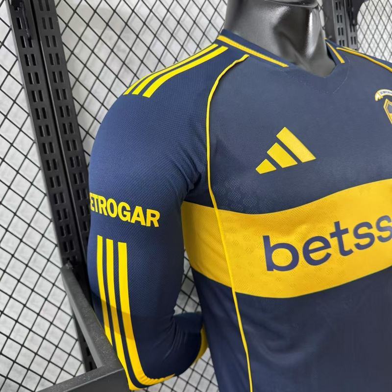 Boca Juniors Soccer Jersey Home Long Sleeve Shirt 2025/26 - Image 6