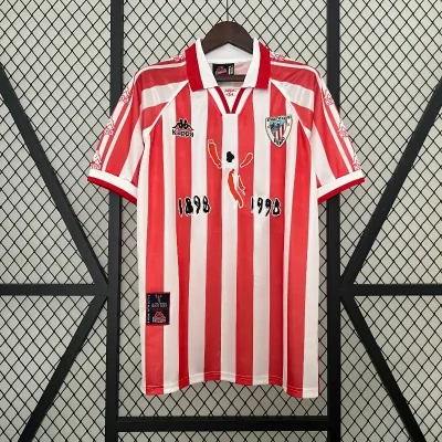 Athletic Club de Bilbao Retro Soccer Jersey Home Custom Shirt 1997/98